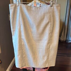 White House Black Market Light Gray Pencil Skirt